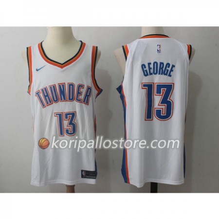 Oklahoma City Thunder Paul George 13 Nike 2017-18 Valkoinen Miesten Pelipaidat Swingman 